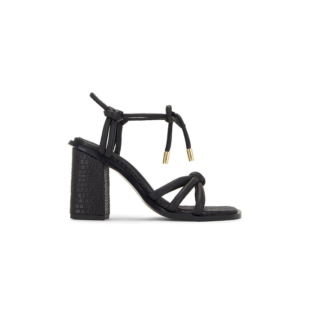 Kaanas 'Estonia' Black Leather Sandal Size 7